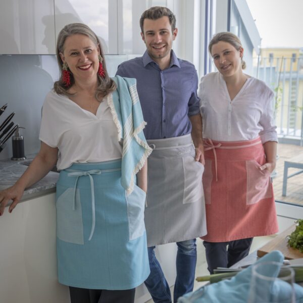 Halbschürze aus BIO-Fischgrat für Erwachsene - personalisierbar!